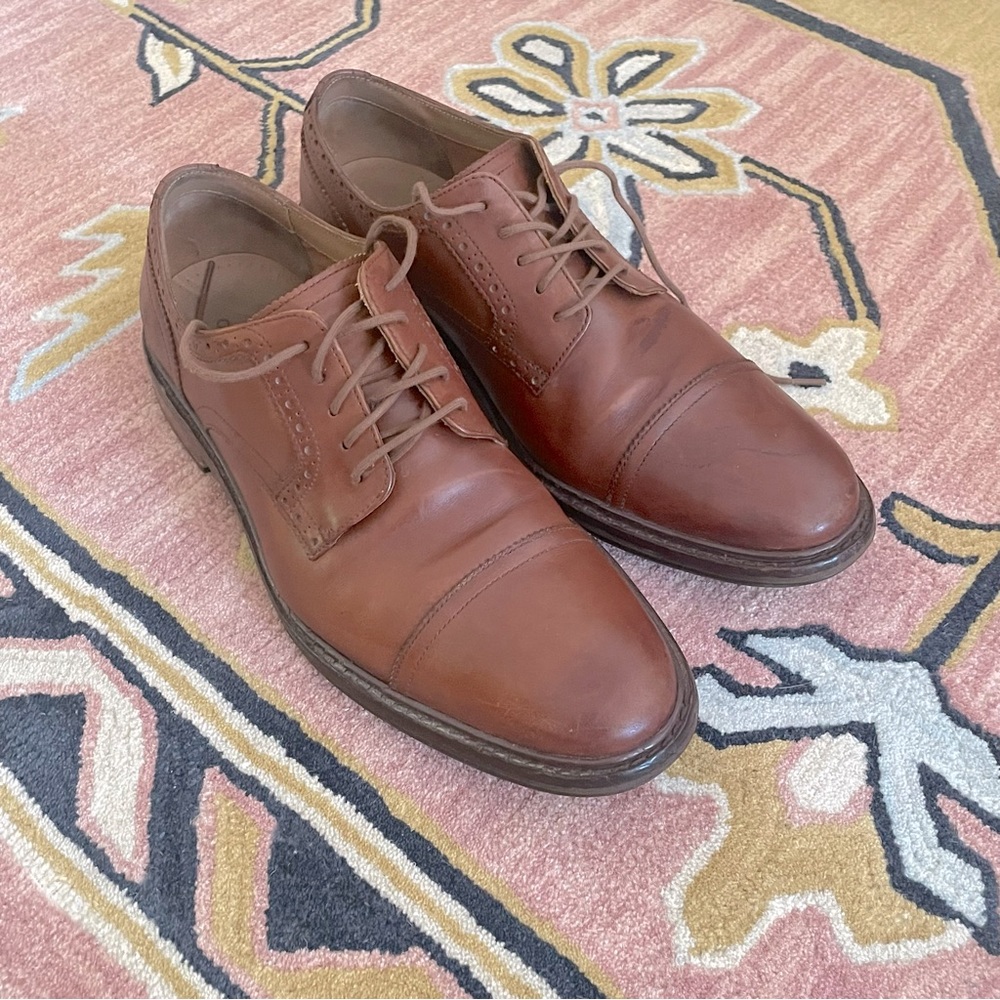 COLE HAAN Men's Cap Toe Oxfords Leather Dress Shoes Size 10.5